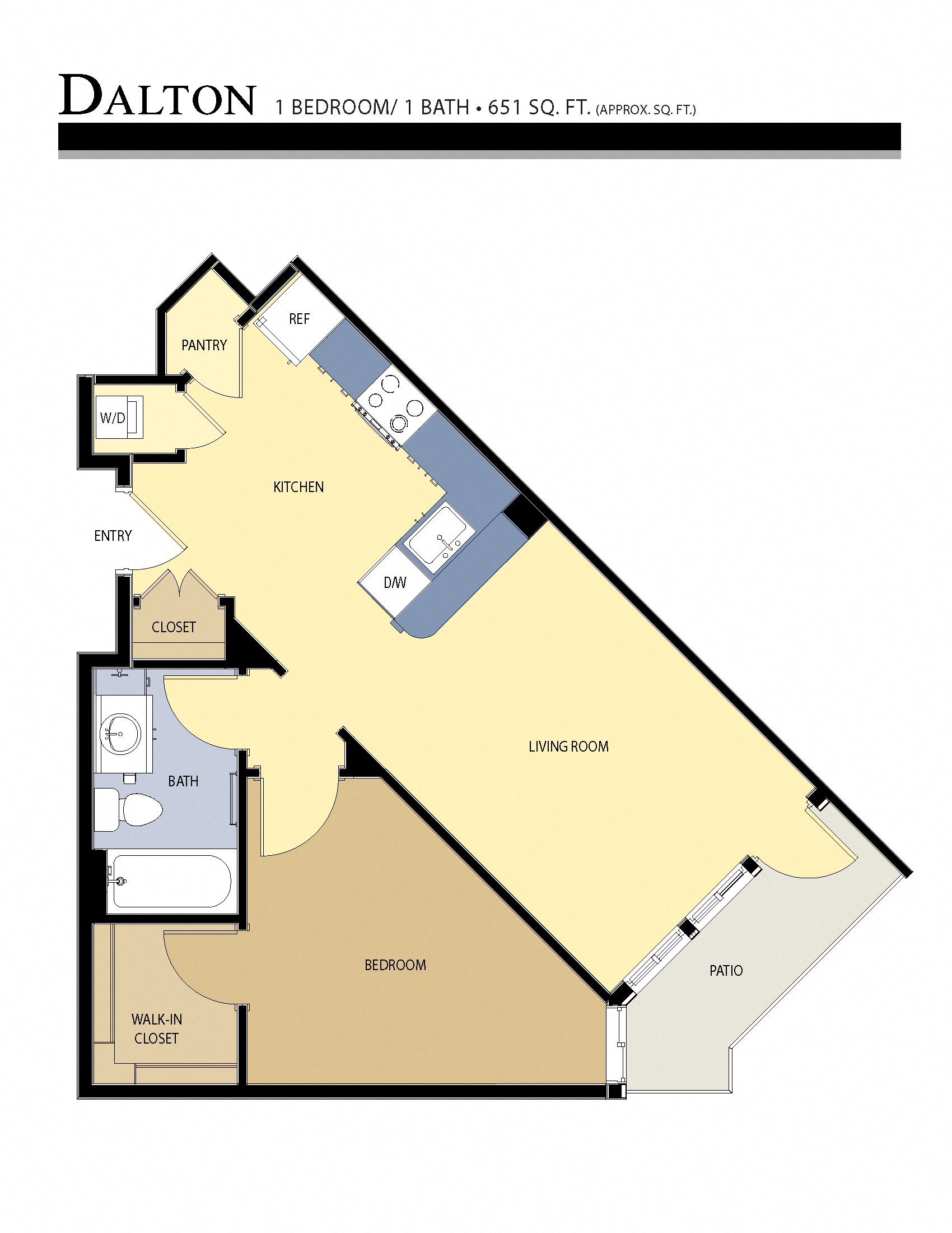 Dalton Floor Plan Liberty Crest Apartments Salt Lake City Utah